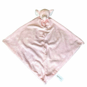 Angel Dear Elephant Lovey Blankie Secuirty Blanket Teether Knotted Corners Pink